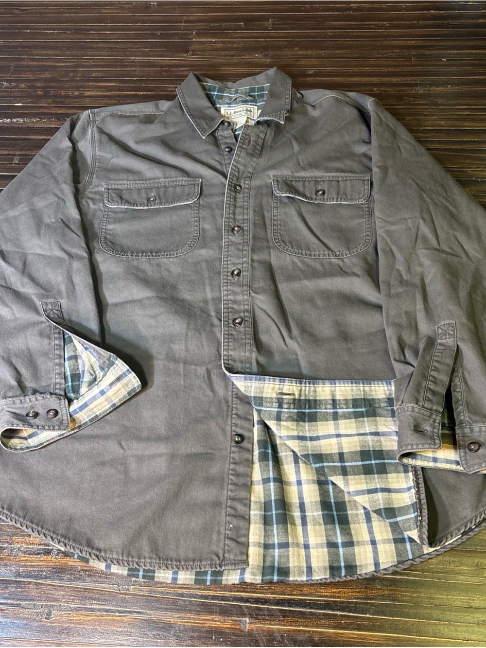 L.L. Bean Men's Slate Gray Lightweight Shirt Jacket
